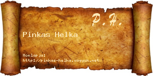 Pinkas Helka névjegykártya